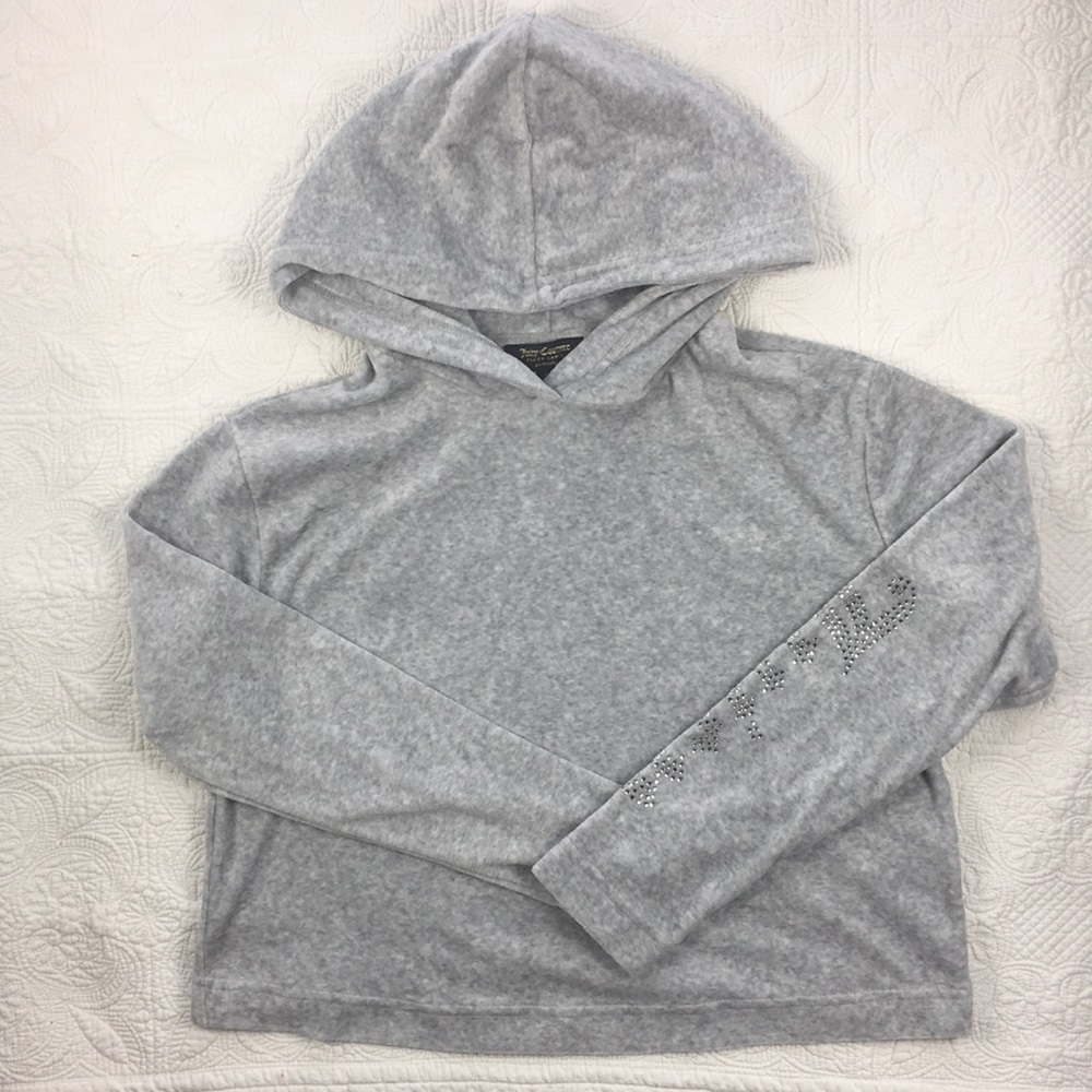 Juicy Couture Velour Crop Hoodie Size XS NWT